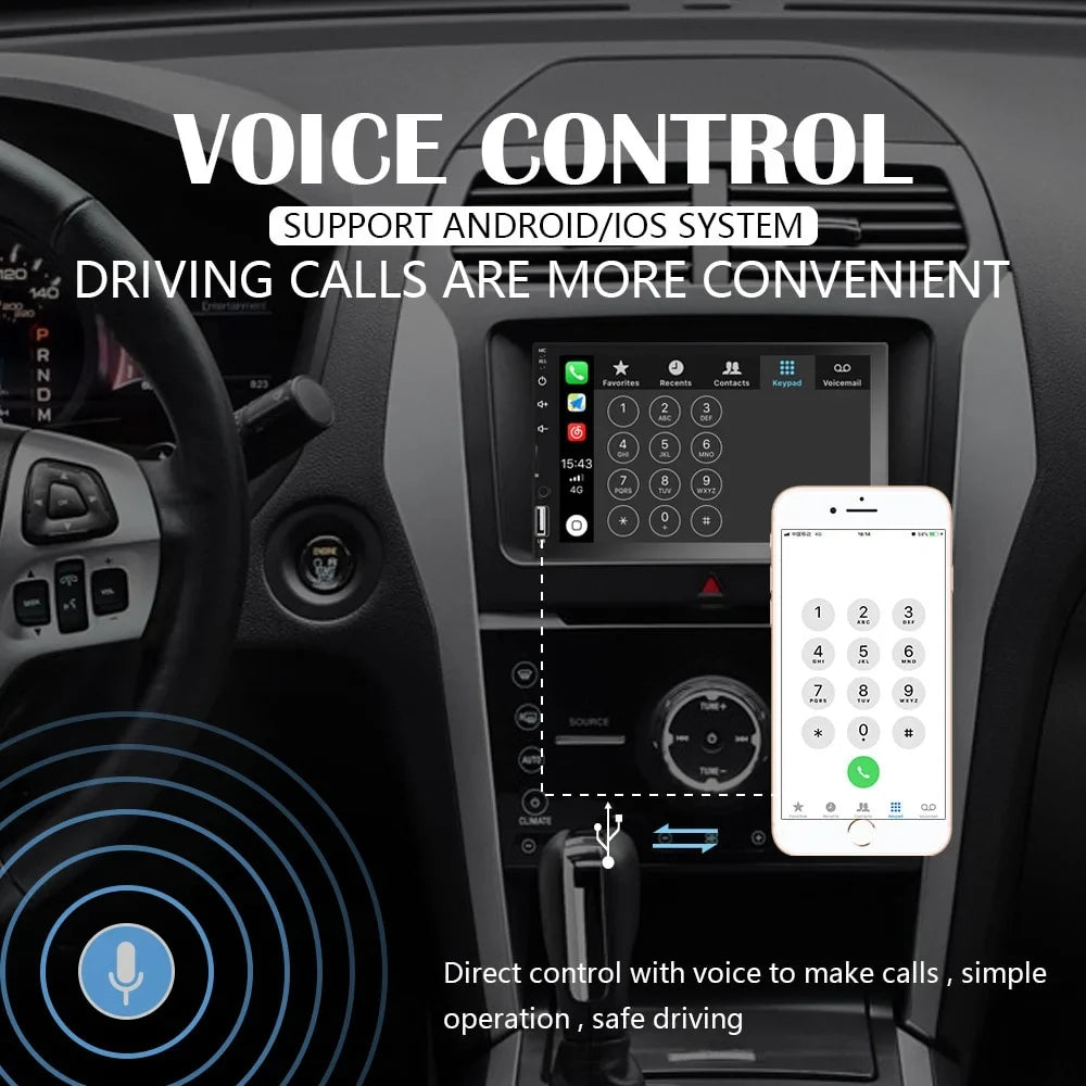 Stereo Multimedia Auto/Autoradio/IOS/Bluetooth/USB/TF 7" Camera/Android with Touch Car Din 2 Screen Player Rear Car Play View MP5 for