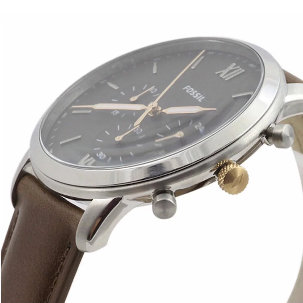 Fossil Neutra Band Leather Watch Men's Brown Chronograph FS5408