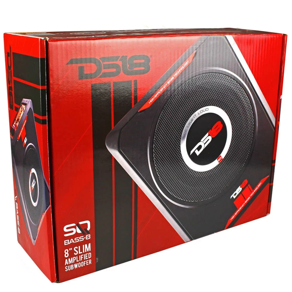 RMS Amplified Efficiency DS18 150 2 SQBASS Ohm x 1 Subwoofer 8" Slim High Watts