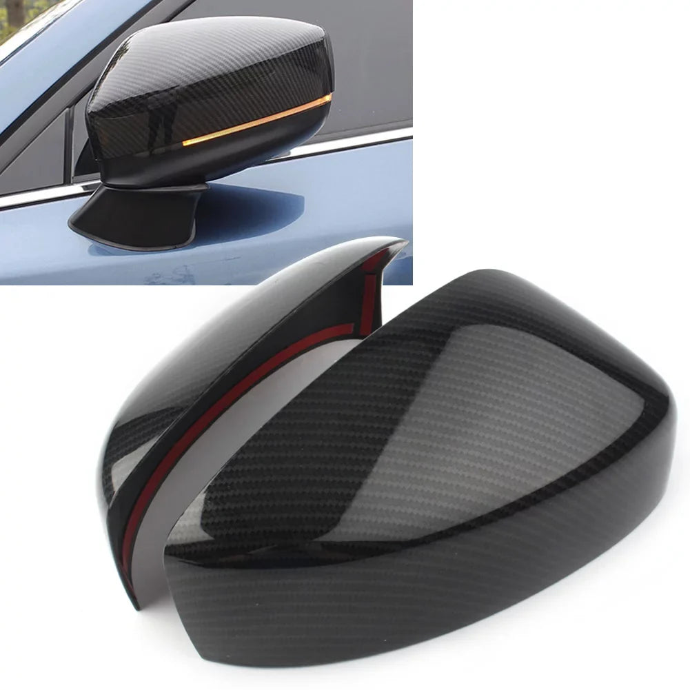 Rearview Car BFY ABS 2017 2019 Styling Mirror Rear Fiber CX-5 2018 For View Mazda Cover Trim 2Pcs Carbon