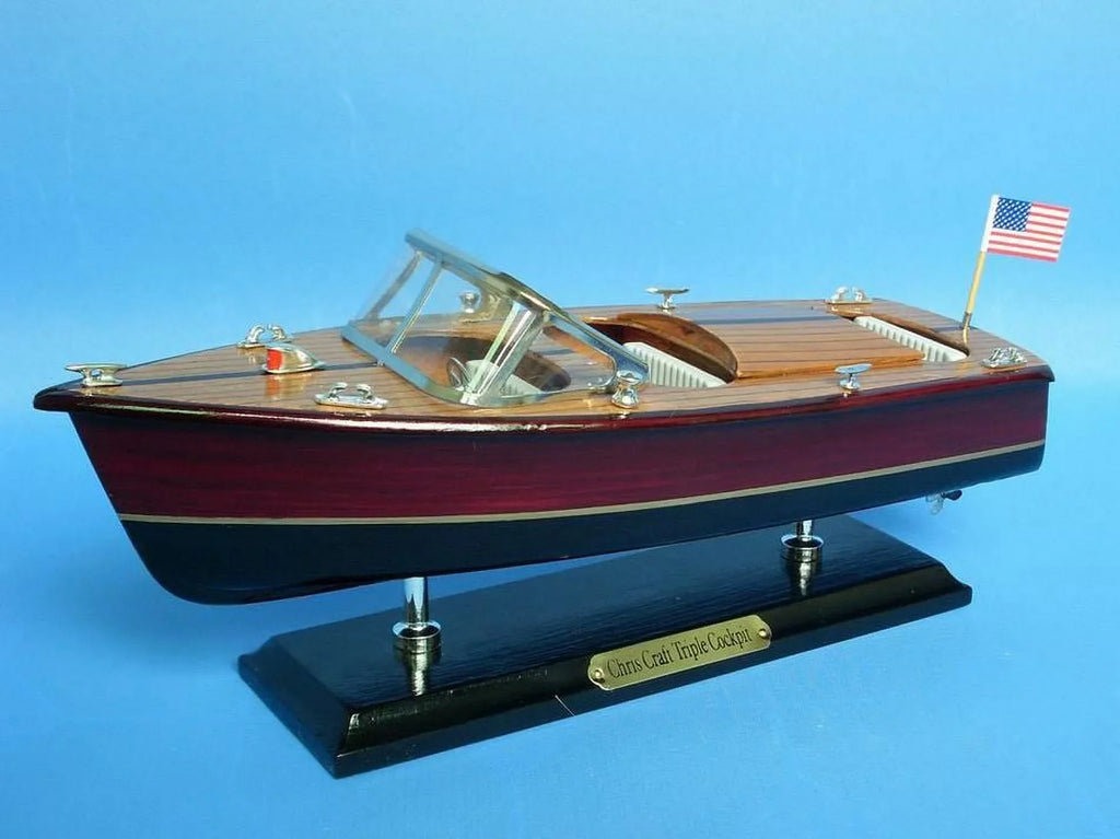 Chris 14 Boat Speed Ships Model Craft Decorative 14 Triple in. Cockpit Triple Handcrafted Cockpit