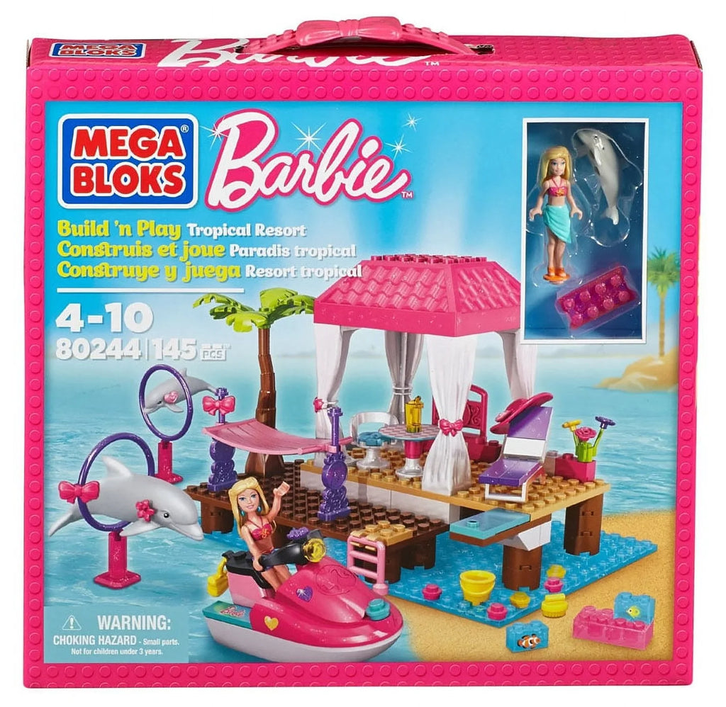Tropical Bloks Barbie 'n Play Resort #80244 Mega Build