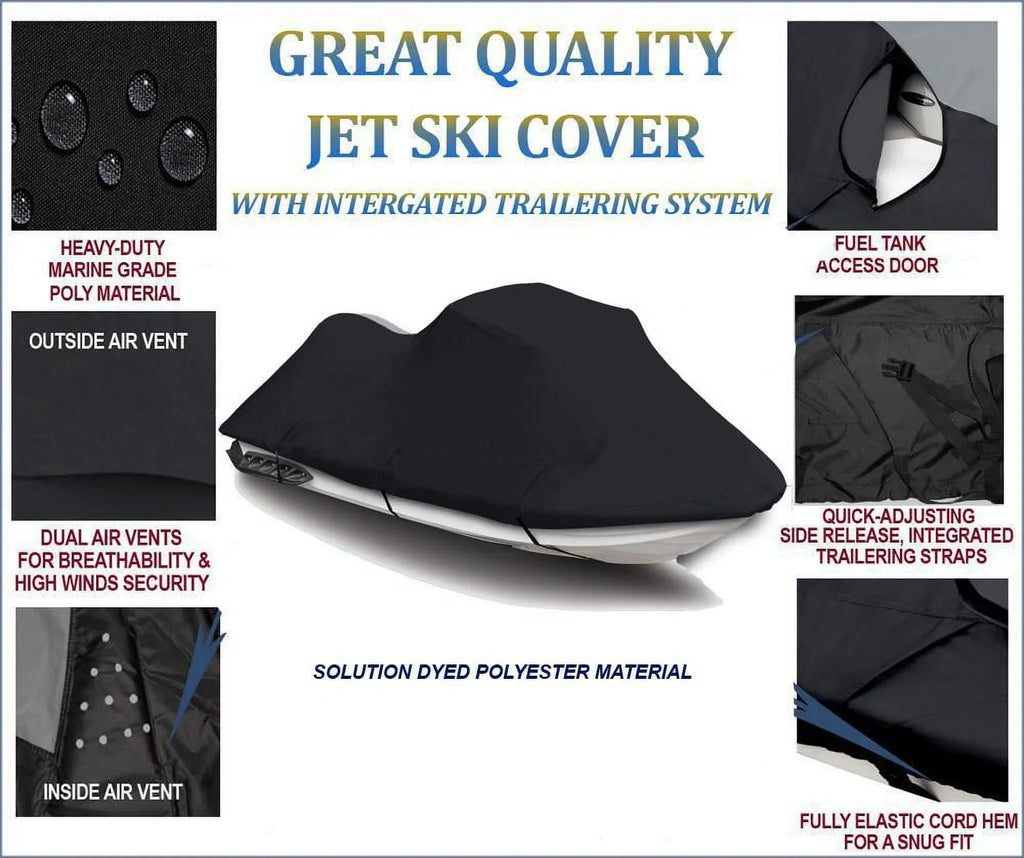 1994 1993 1992 LINE for Compatible JetSki OF 650 1-2 Cover THE Ski 1995 Polaris DENIER Cover PWC 600 Seater SL Jet TOP BLACK