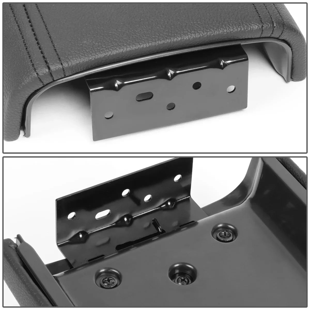 2002-2009 Armrest 08 04 06 GMC Motoring Trailblazer Leather Chevy Lid w/Latch Assembly For Rainier Console 03 ZTL-Y-0054 Buick 07 [Black] DNA Envoy 05 Center