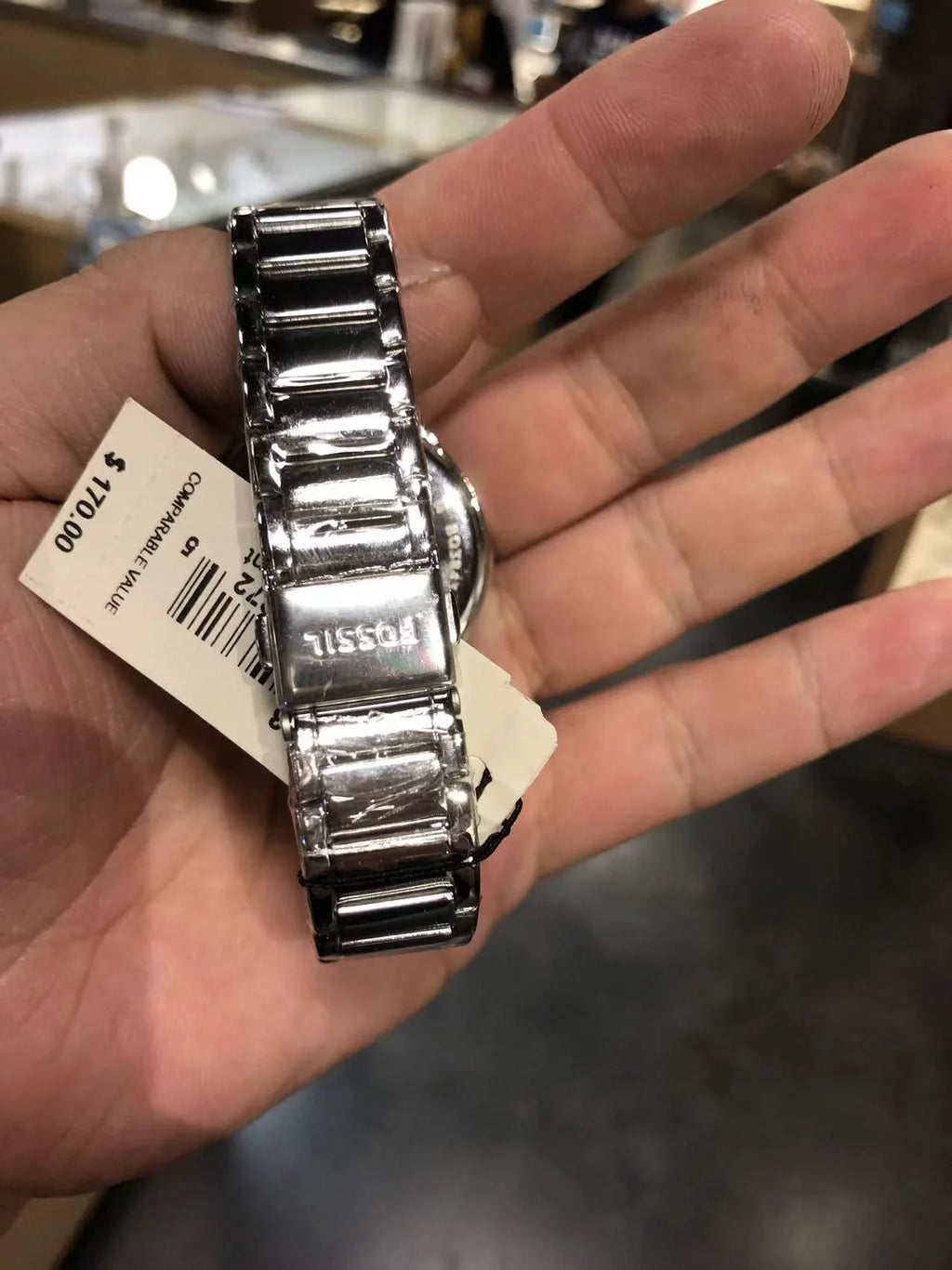 Ashtyn Steel Stainless Date Fossil Three-Hand Watch BQ3843